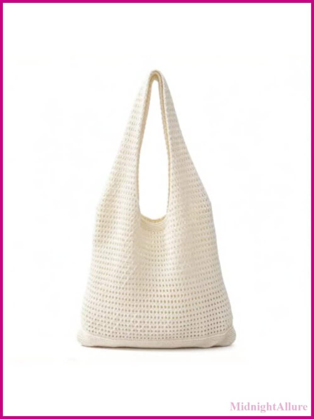 Knit Tote Bag Mesh Beach Shoulder Handbag for Women Summer Travel